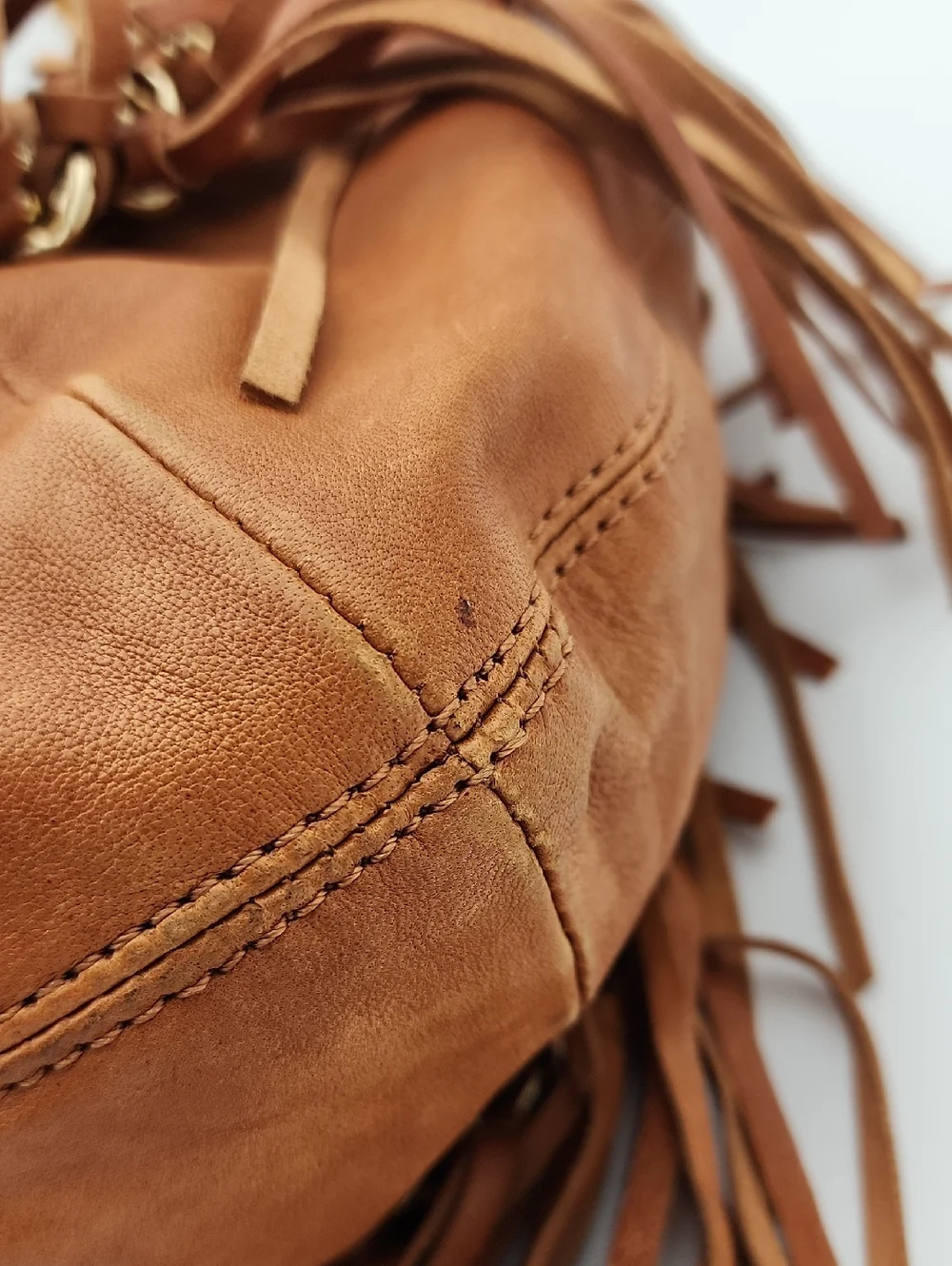 Michael‎ Kors Brown Suede Fringe Hobo Bag
